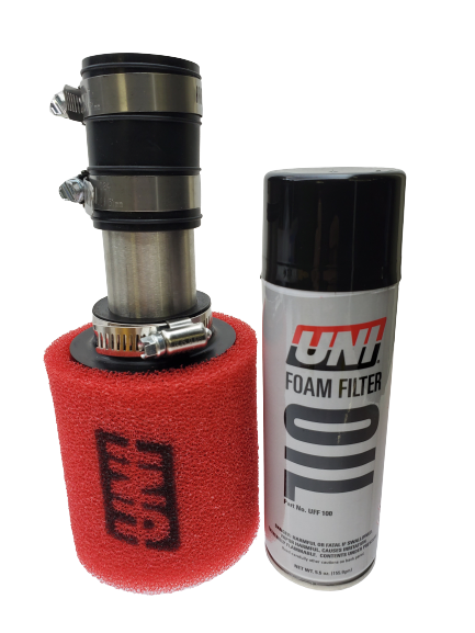 Go-Kart ATV Air Filter UNI-Filter Assembly and Oil Kit--100% Made in USA 150cc, 170cc, 200cc