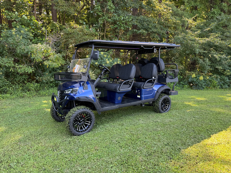Blue Trailmaster TBM X6 Electric Golf Cart 6 Seater (Floor Model)