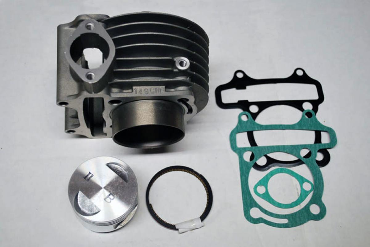 GY6 Engine Cylinder Rebuild Kit - Includes Cylinder, Piston, Rings, Pins, Gaskets, 47mm Bore For Moped Scooters